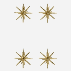 House Doctor Ornamente SPIKE 4er Set braun glitzer |...