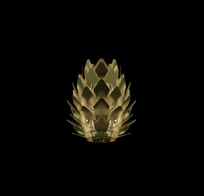 TOMMRE Laterne KOTTE + SPIRA Ethanol Lampe Messing | Ø28x31cm