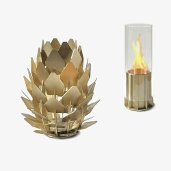 TOMMRE Laterne KOTTE + SPIRA Ethanol Lampe Messing | Ø28x31cm