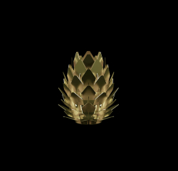 TOMMRE Laterne KOTTE + SPIRA Ethanol Lampe Messing | Ø28x31cm