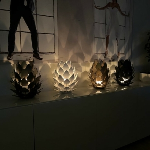 TOMMRE Laterne KOTTE + SPIRA Ethanol Lampe Gun Metal |...