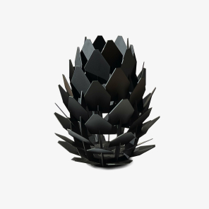TOMMRE Laterne KOTTE + SPIRA Ethanol Lampe schwarz | Ø28x31cm