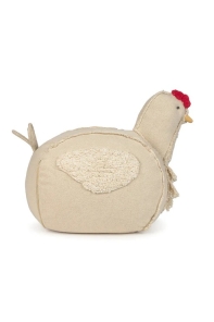 Lorena Canals Pouf Hähnchen natur | 44x60x40cm