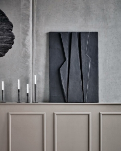 House Doctor Wandkunst MACHIE mattschwarz | 100x70cm