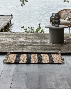 House Doctor Teppich RIMI natur, schwarz