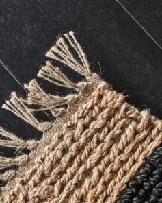 House Doctor Teppich RIMI natur, schwarz