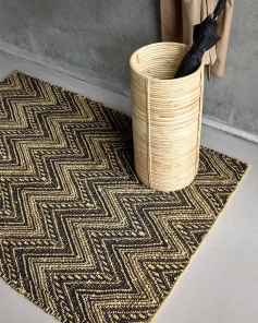 House Doctor Teppich MONTA schwarz, natürlich