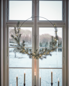 House Doctor Kranz mit LED GIANT natur