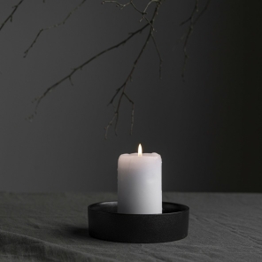 Storefactory Kerzenteller STORM schwarz glänzend | Ø15x4cm