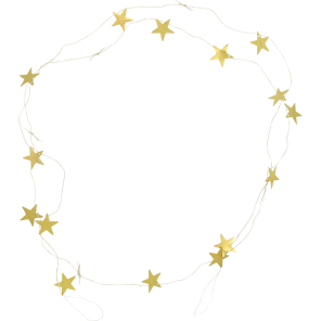 House Doctor Girlande STARS antikgold | 250cm Ø 4,5cm