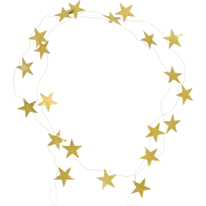 House Doctor Girlande STARS antikgold | 150cm Ø 2,5cm