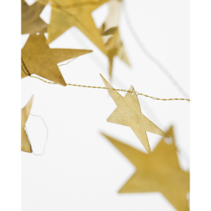 House Doctor Girlande STARS antikgold | 150cm Ø 2,5cm