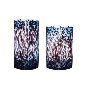Hübsch Vase LEO blau burgundy 2er Set  | Ø...