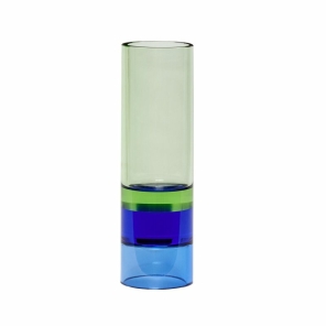 Hübsch Vase Teelichthalter ASTRO grün blau |...