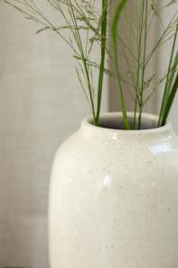 Storefactory Vase DOMSJÖ L natur weiß | Ø18x30cm