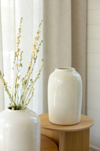 Storefactory Vase DOMSJÖ L natur weiß | Ø18x30cm