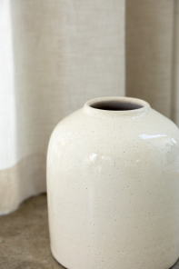 Storefactory Vase DOMSJÖ L natur weiß | Ø21x25cm