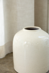 Storefactory Vase DOMSJÖ L natur weiß | Ø21x25cm