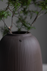 Storefactory Vase ÅBY XL braun | Ø17x35cm