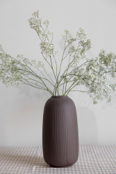 Storefactory Vase ÅBY XL braun | Ø17x35cm