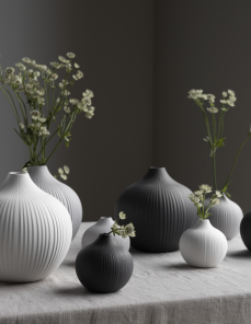 Storefactory Vase FRÖBACKEN M weiß | Ø13x13cm