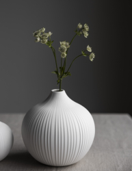 Storefactory Vase FRÖBACKEN M weiß | Ø13x13cm