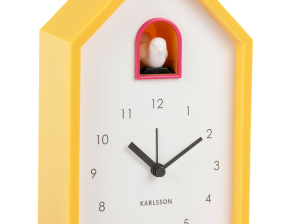 Karlsson Kuckucksuhr Wecker MODERN CUCKOO ochre yellow |...