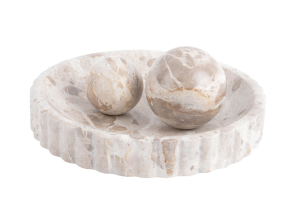 Present Time Schale FRUIT Marmor braun | Ø 30x5 cm