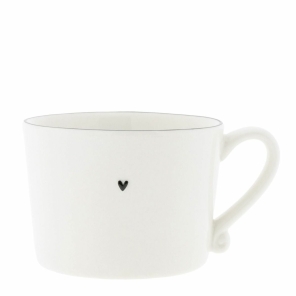 Bastion Collections Tasse BLACK EDGE weiß | 10x8x7 cm