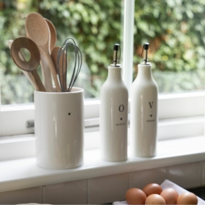 Bastion Collections Utensilo Vase RELIEF weiß |...