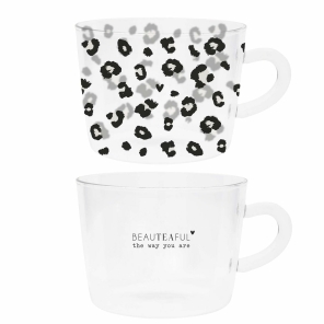 Bastion Collections Teetasse BEAUTIFUL& LEOPARD 2er Set |10x7cm