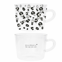 Bastion Collections Teetasse BEAUTIFUL& LEOPARD 2er Set |10x7cm