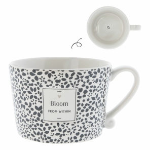Bastion Collections Tasse BLOOM weiß/schwarz |...