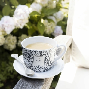 Bastion Collections Tasse BLOOM weiß/schwarz |...