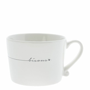 Bastion Collections Tasse BISOUS weiß | 10x8x7cm