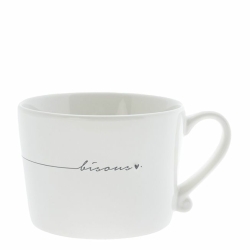 Bastion Collections Tasse BISOUS weiß | 10x8x7cm