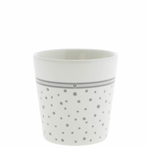 Bastion Collections Becher  DOTS weiß/grau |...