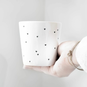 Bastion Collections Becher HEARTS weiß/schwarz |...