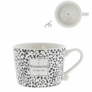 Bastion Collections Tasse WONDERFUL weiß/schwarz |...