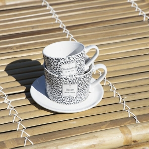 Bastion Collections Tasse WONDERFUL weiß/schwarz |...