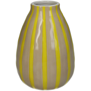 Kersten Vase STRIPES gelb | Ø12x18cm