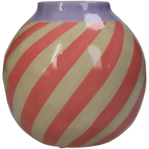 Kersten Vase STRIPES rosa | Ø16cm