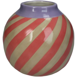 Kersten Vase STRIPES rosa | Ø16cm