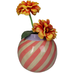 Kersten Vase STRIPES rosa | Ø16cm