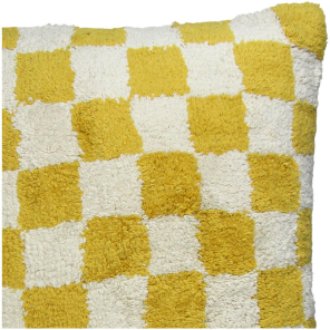 Kersten Kissen CHECKER gelb creme | 50x50cm