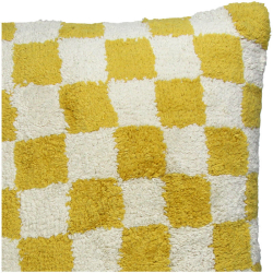 Kersten Kissen CHECKER gelb creme | 50x50cm