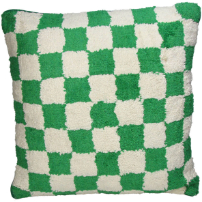 Kersten Kissen CHECKER grün creme | 50x50cm