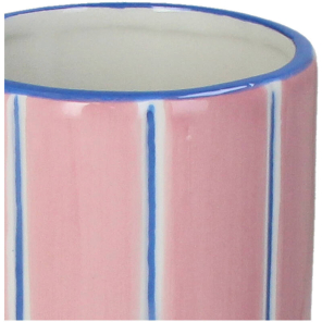 Kersten Vase STRIPES rosa | Ø9x23cm