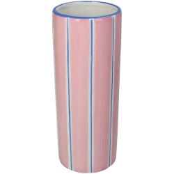 Kersten Vase STRIPES rosa | Ø9x23cm