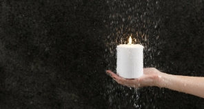 Uyuni Lighting LED OUTDOOR CANDLE weiß | 8x10cm
